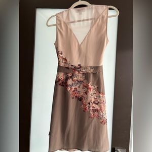 Taupe silk dress from All Saints